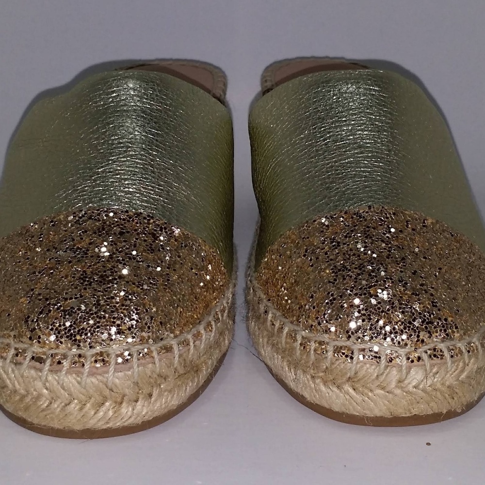 Kate Spade New York Gold Glitter Slip-On Closed To
